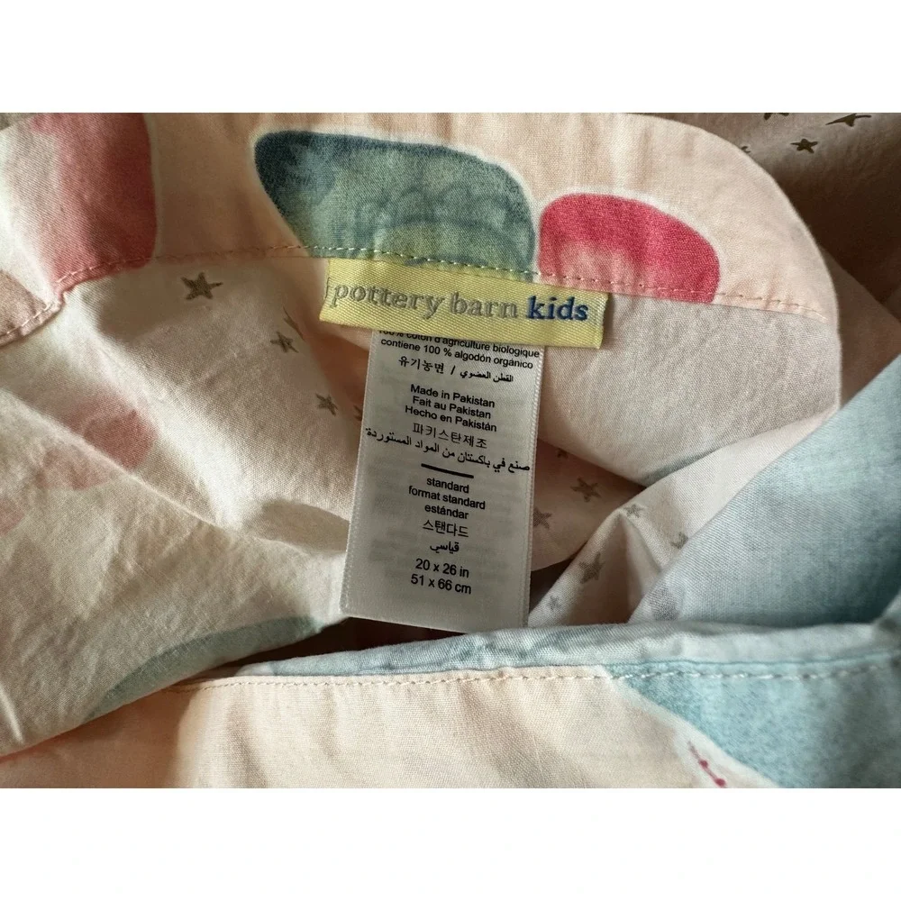 Pottery Barn Kids Butterfly Stars Twin Duvet 68x86 Pillow Sham 20x26 Bedding